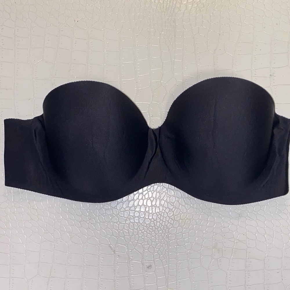 Felina 32B Black Strapless Bra Seamless Intimates